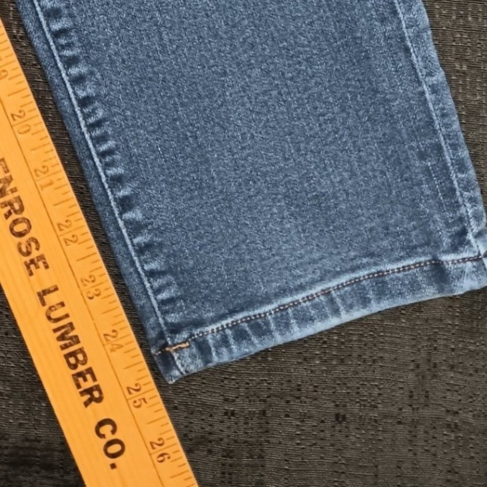 Chaps Petite Womens 10P Medium Wash Skinny Denim Jeans Blue Elastic Waistband - Picture 4 of 13